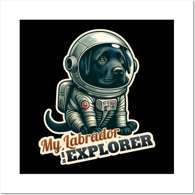 Astronaut Labrador Retriever Wall Art by k9-tee